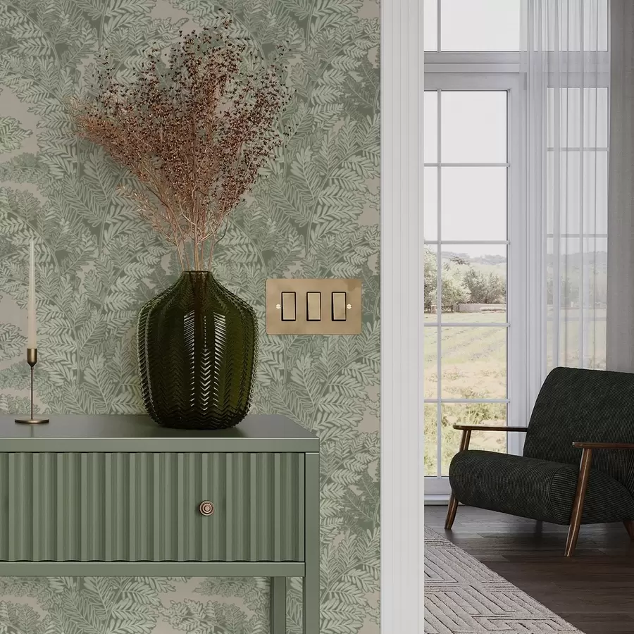 Fototapet Zelený vzor s listy kapradí a00345