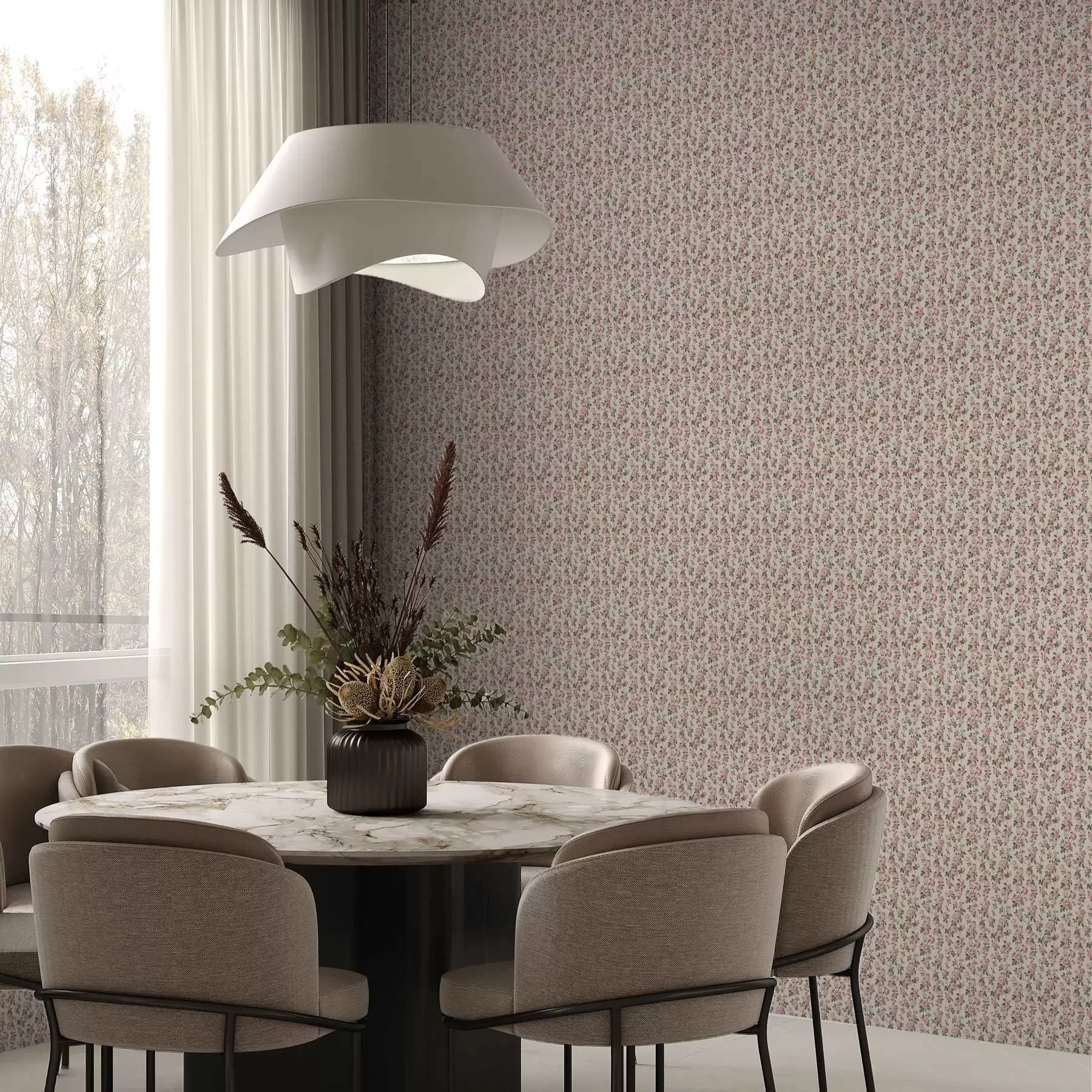 Fototapet Růžové růže na béžovém pozadí a00346