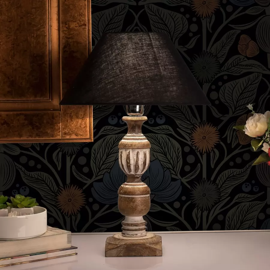 Fototapet Tmavý květinový ornament s oranžovými akcenty a00411