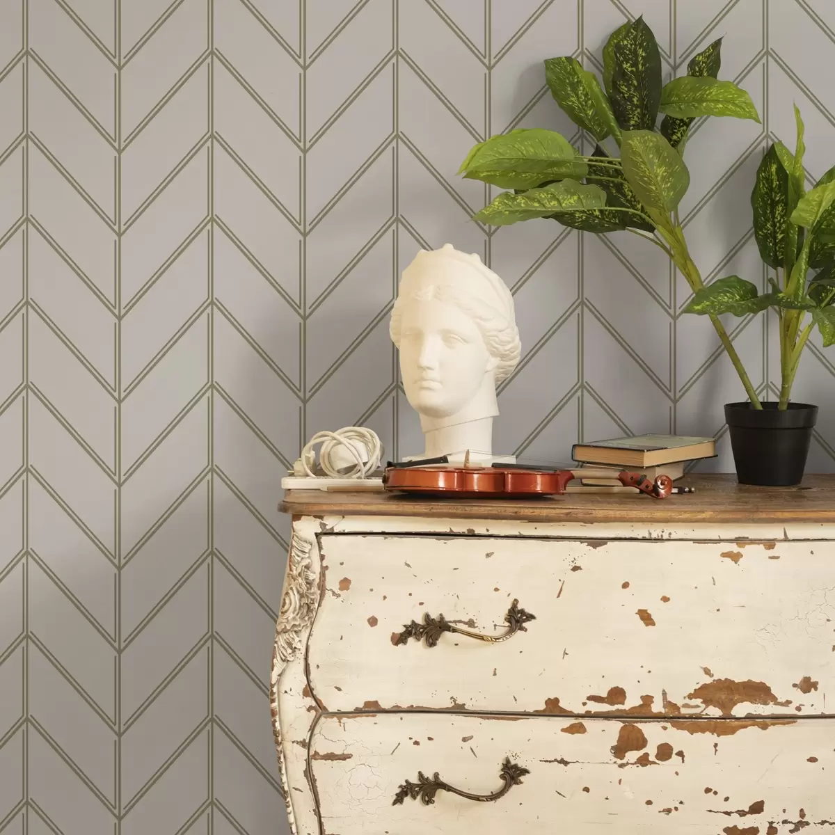 Tapety Geometrie v podobě jedlí s dvojitými liniemi a00488