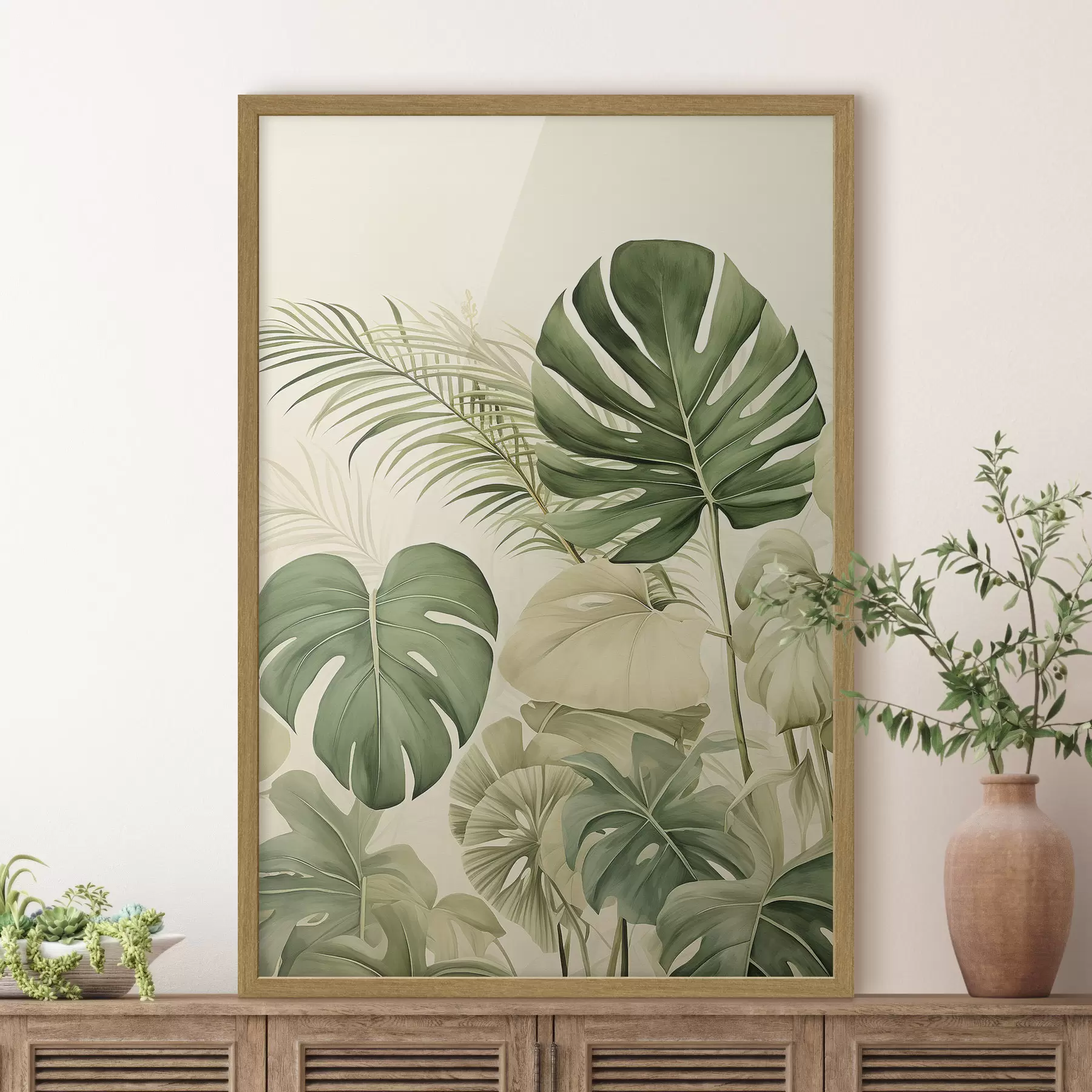 Fototapet Monstera Listy a tropické f45614