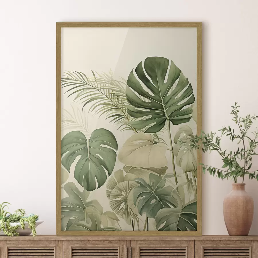 Fototapet Monstera Listy a tropické f45614