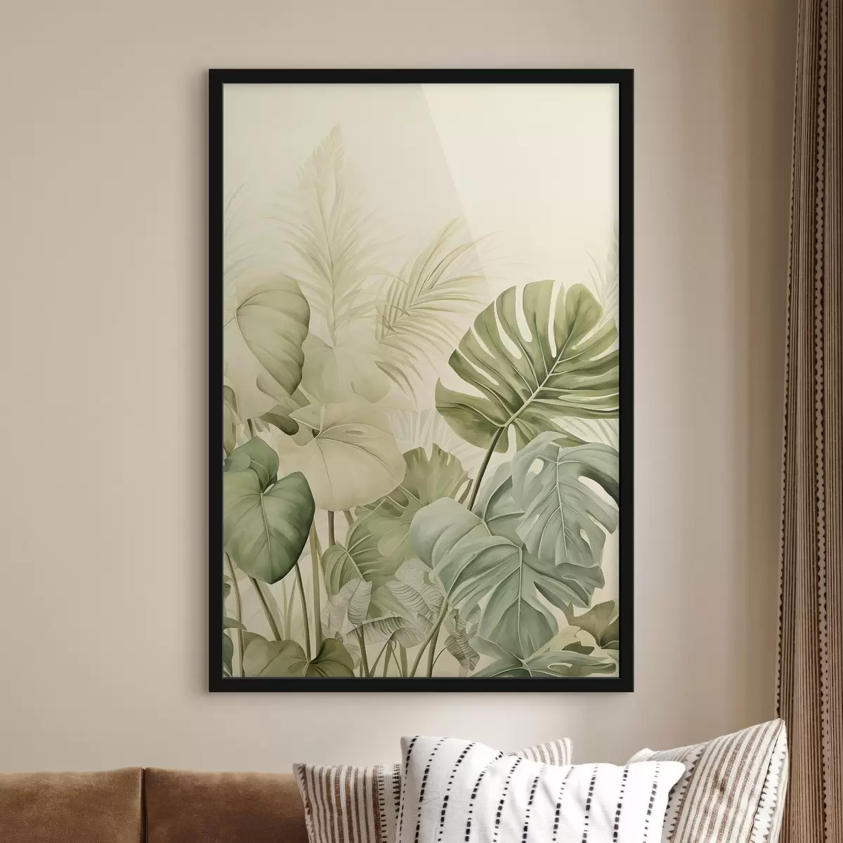 Poster Tropické listy a listy Monstera f45615