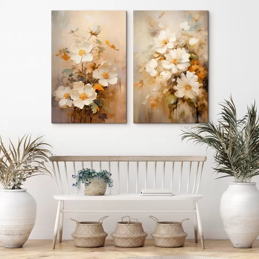 Obraz Divoké květiny: dekorativní kompozice s rozostřenými barvami Č. m00635