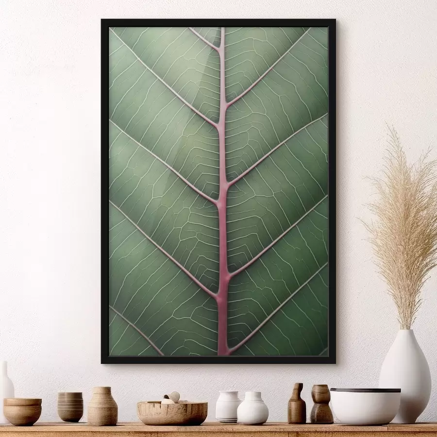 Fototapet Žilkovaný list f45603