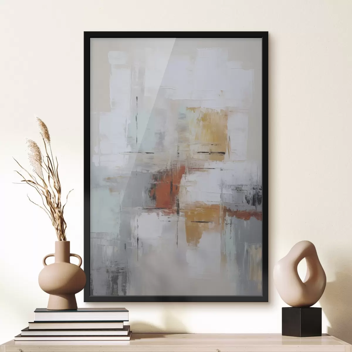 Poster Abstrakce imitující malbu a oděrky f45634