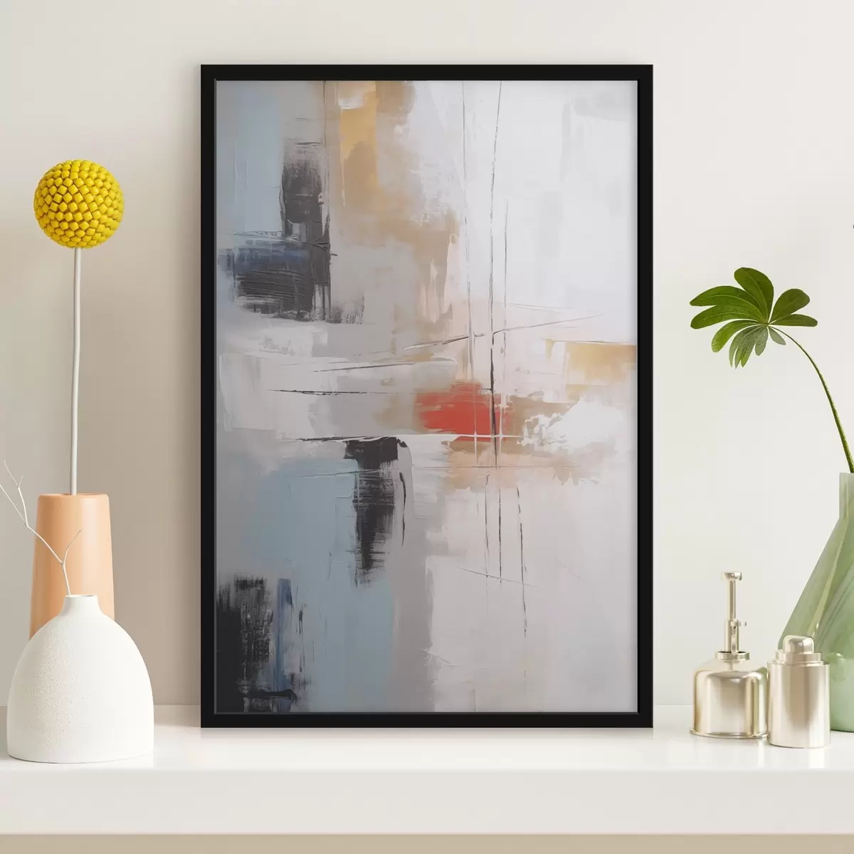 Poster Abstrakce imitující malbu a oděrky f45635