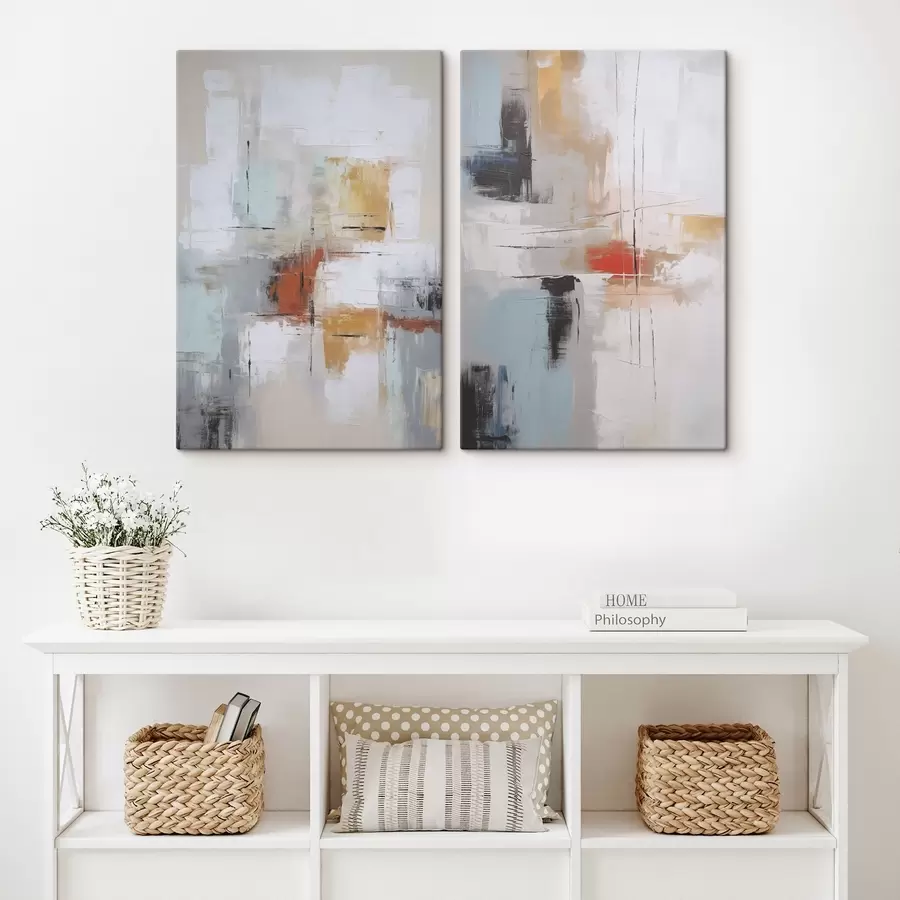 Obraz Abstrakce imitující malbu a oděrky Č. m00667