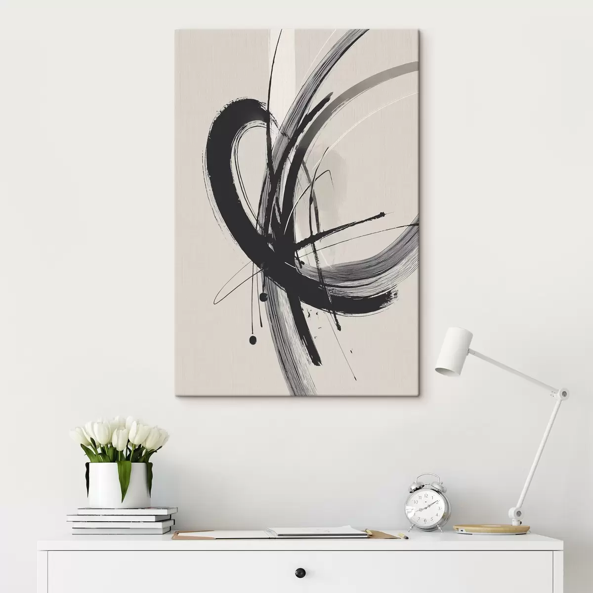 Obraz Abstraktní minimalistické tahy štětcem Č. s45582