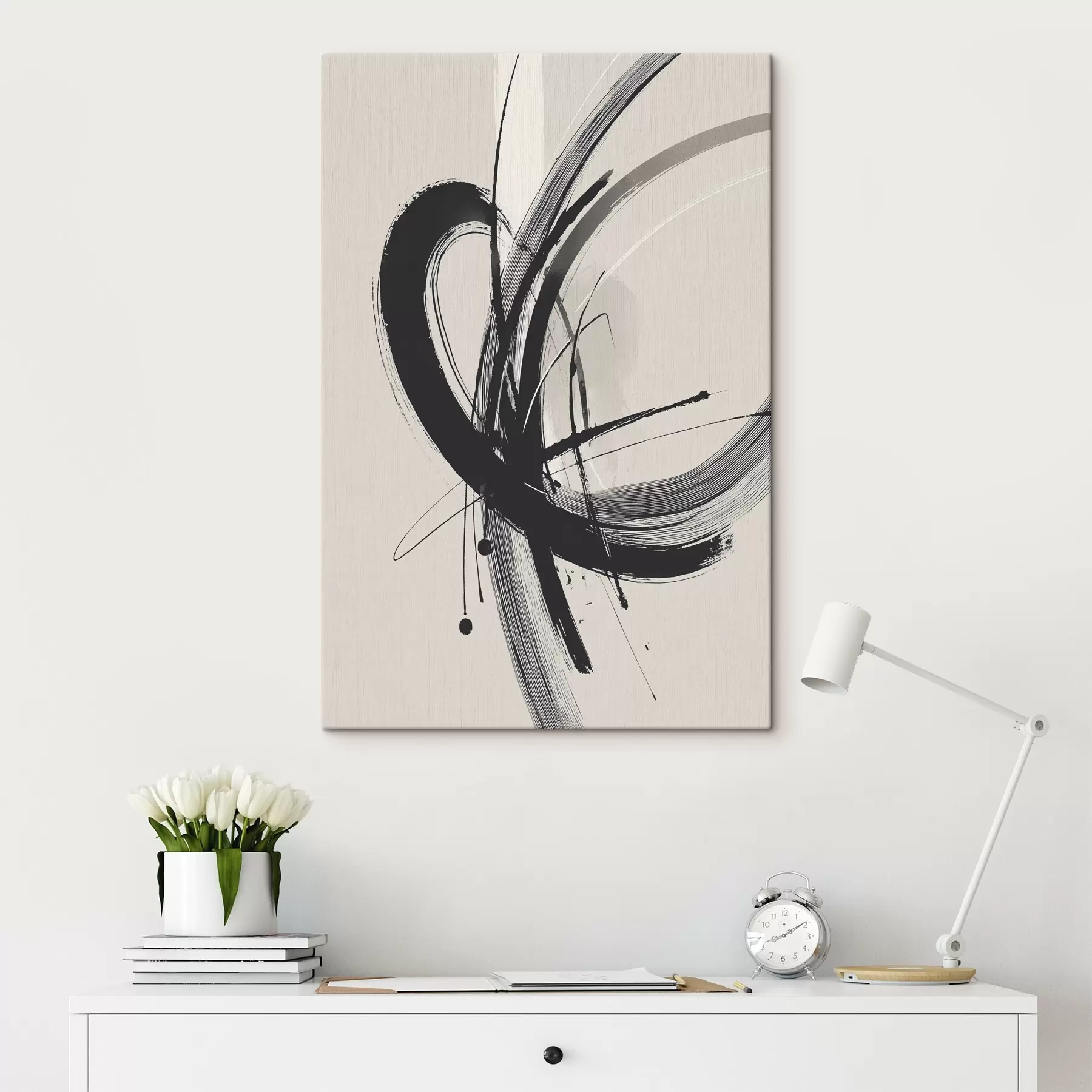 Obraz Abstraktní minimalistické tahy štětcem Č. s45582