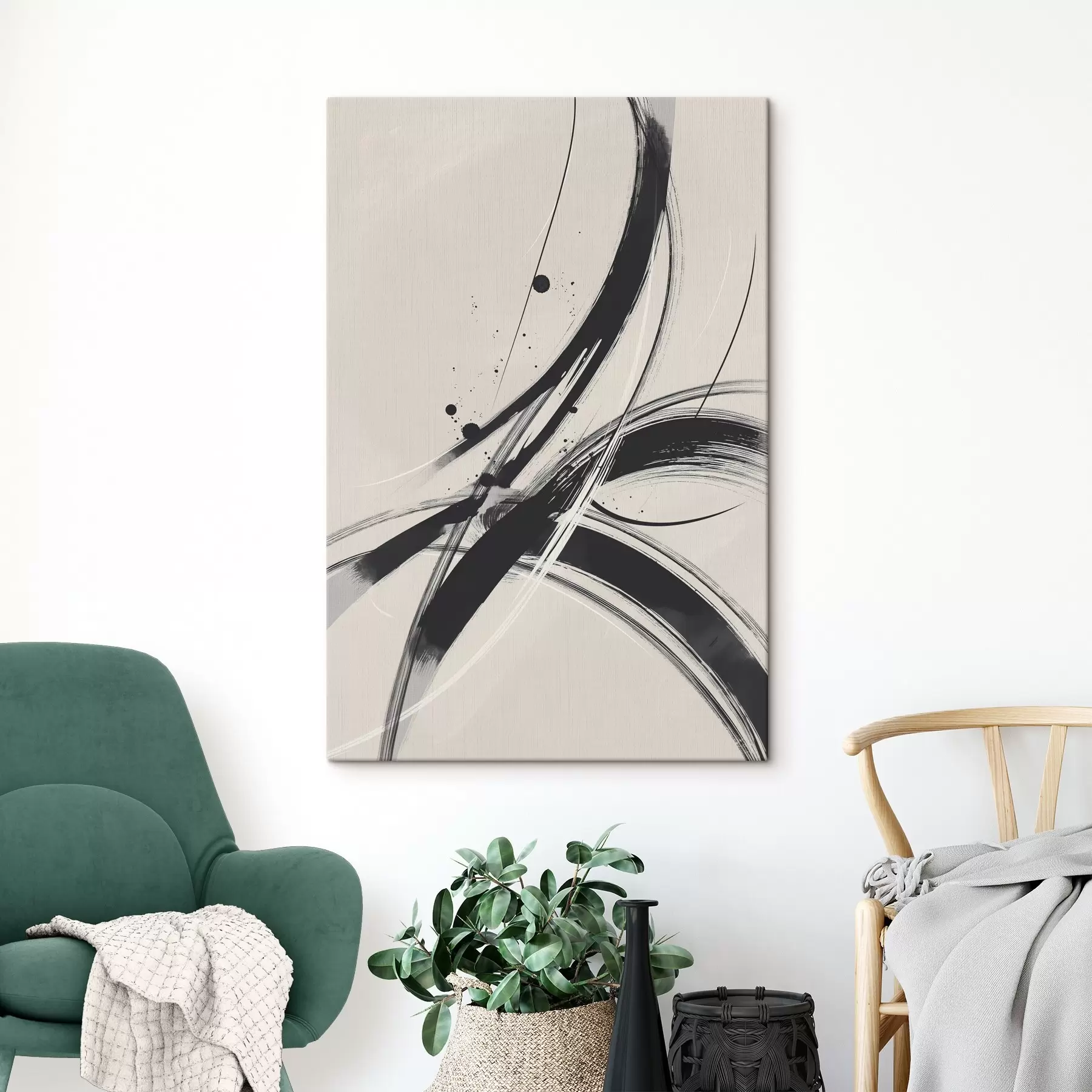 Obraz Abstraktní minimalistické tahy štětcem Č. s45583