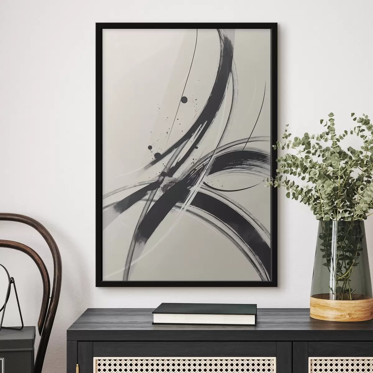 Poster Abstraktní minimalistické tahy štětcem f45583