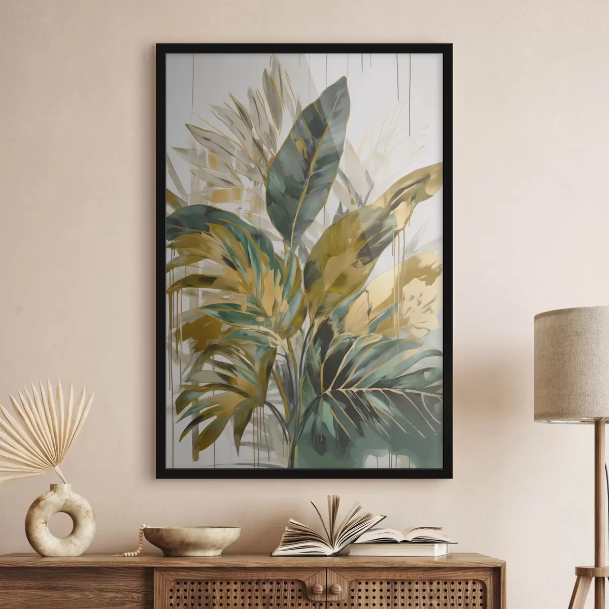 Poster Abstraktní tropické listy f45589