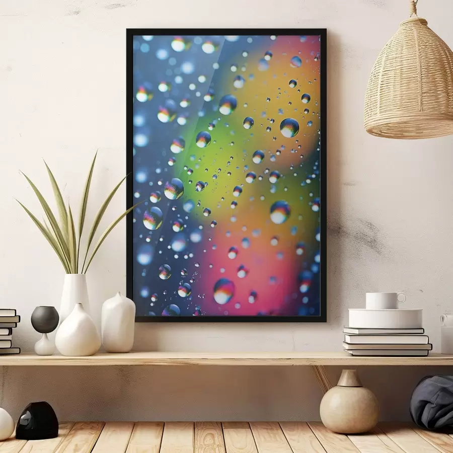 Fototapet Barevné odrazy v kapkách vody f45522