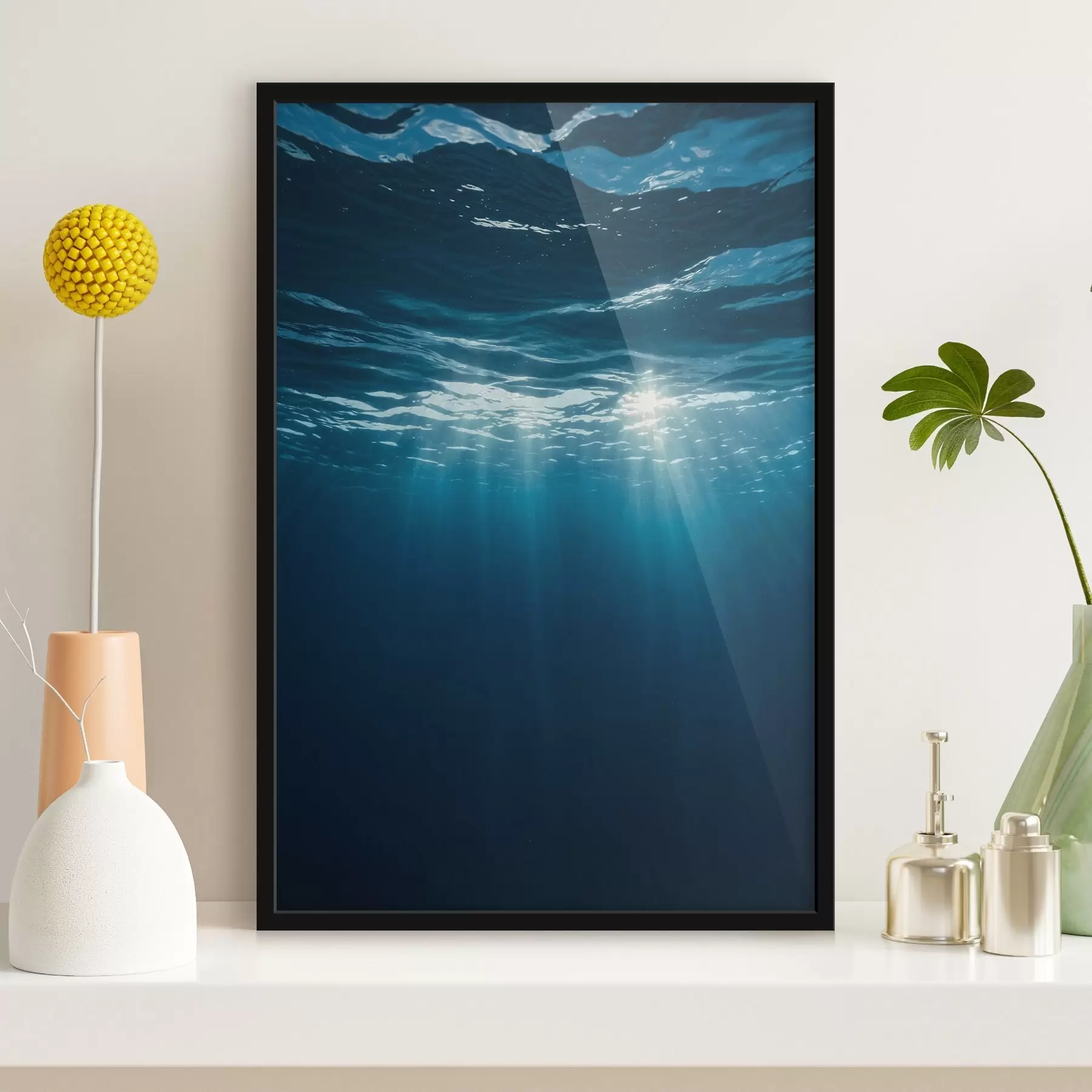 Fototapet Sluneční paprsky pod vodní hladinou f45625