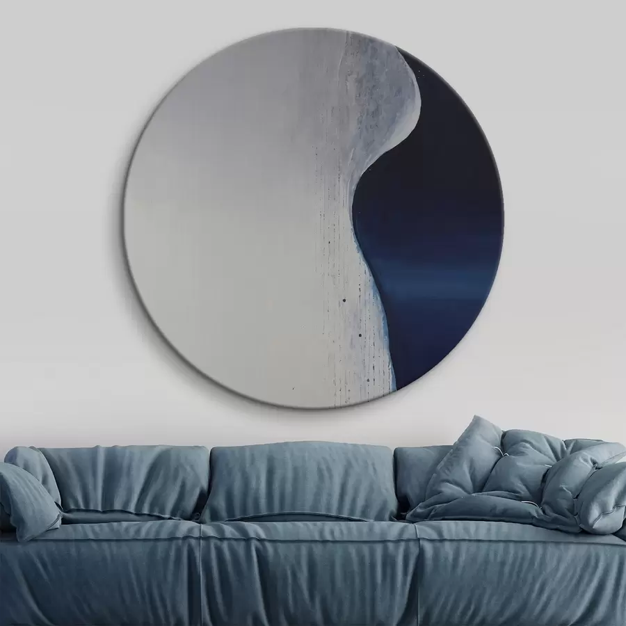 Obraz Abstraktní malba v odstínech bílé, modré a tmavě modré barvy Č. r45493