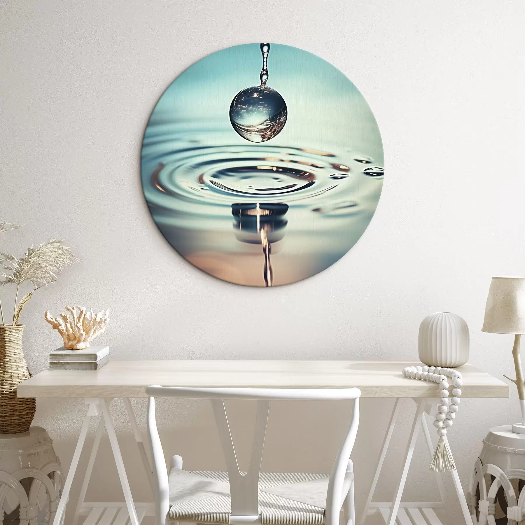 Obraz Kapka vody padající se záblesky světla Č. r45501