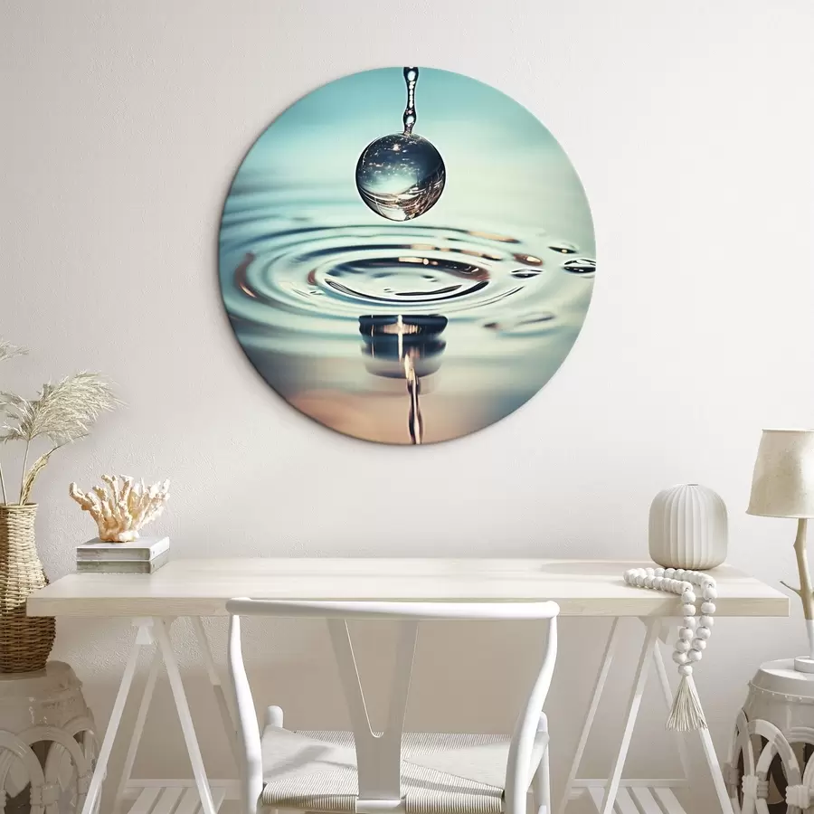 Obraz Kapka vody padající se záblesky světla Č. r45501