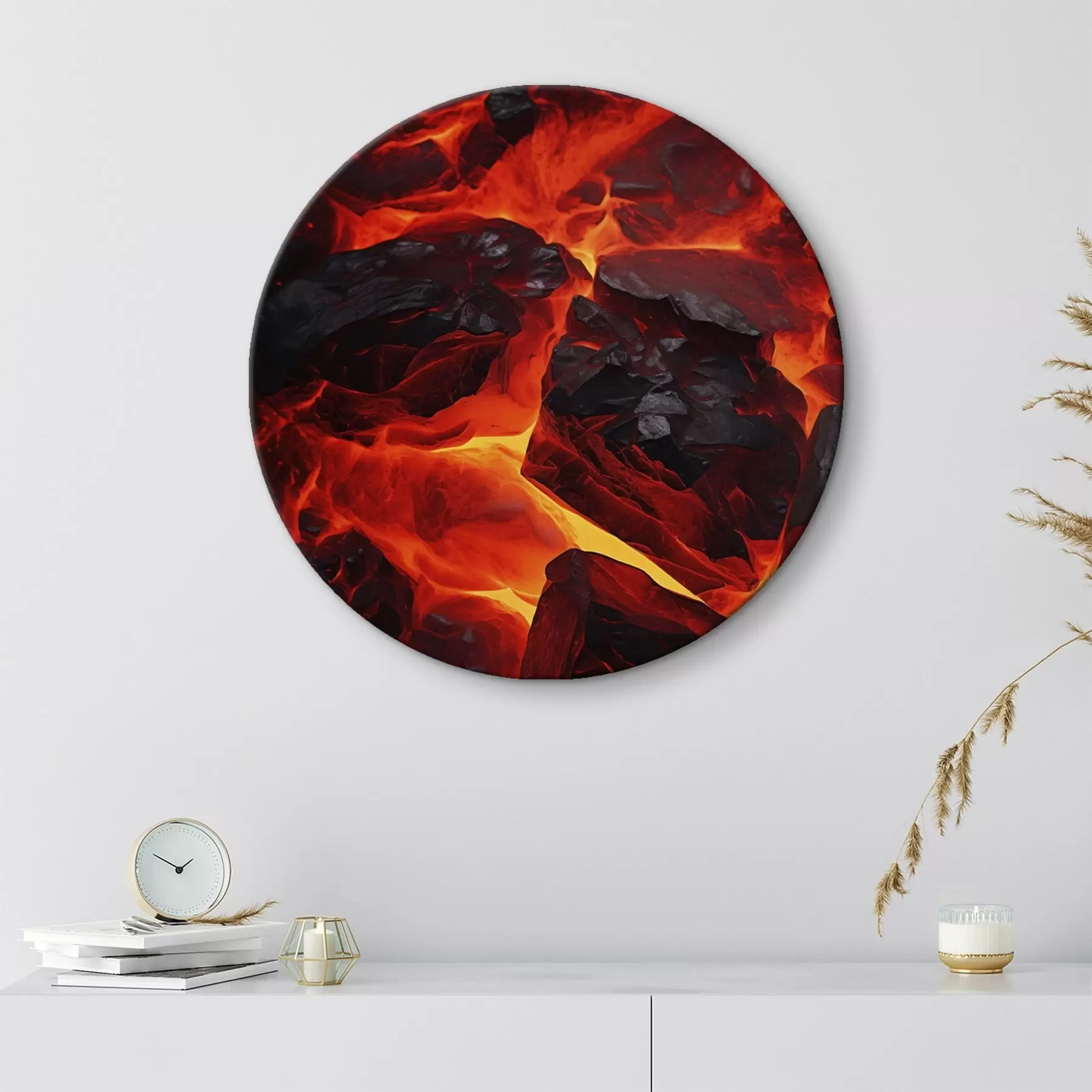 Obraz Červené žhavé kameny s lávovými proudy Č. r45515