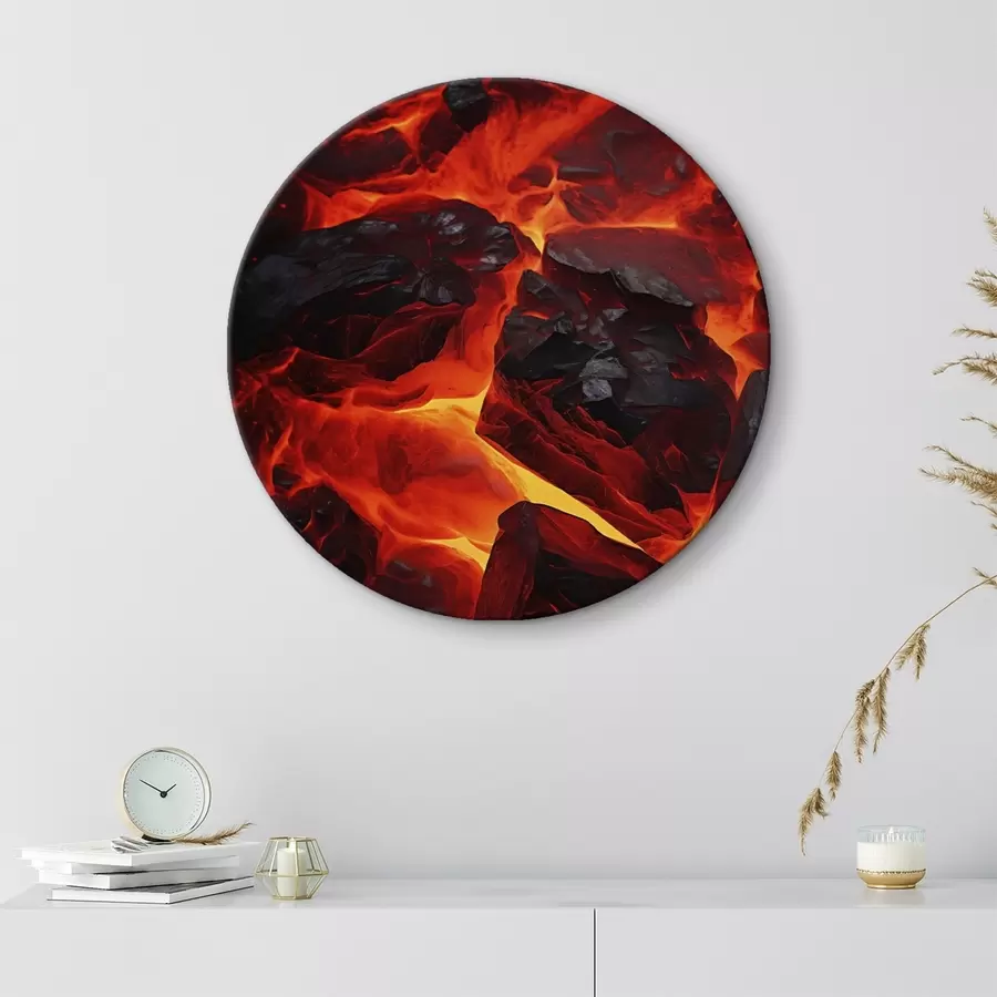 Obraz Červené žhavé kameny s lávovými proudy Č. r45515