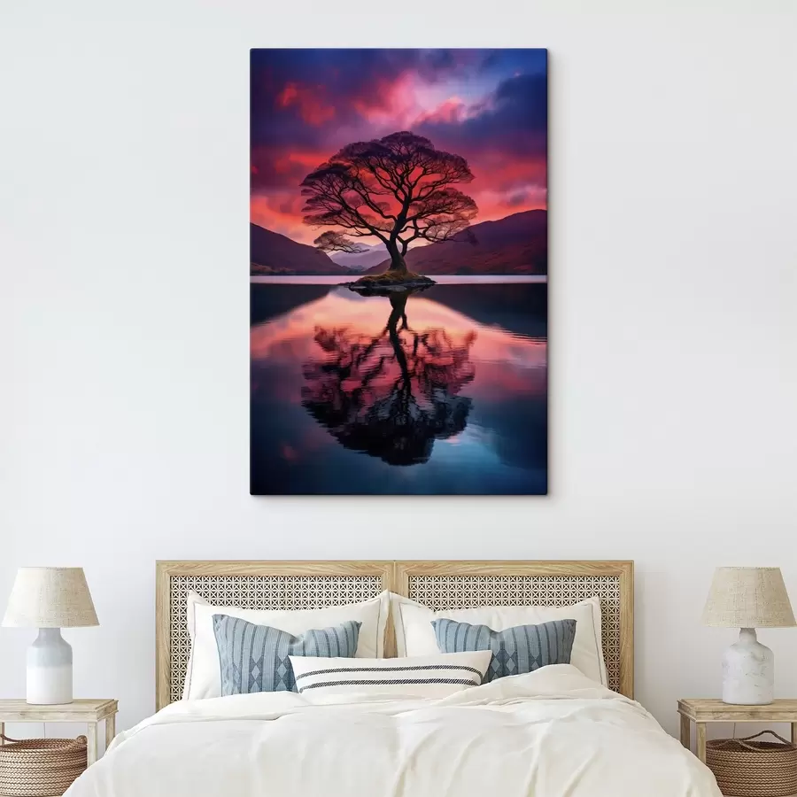 Obraz Velký strom při západu slunce Č. s45504