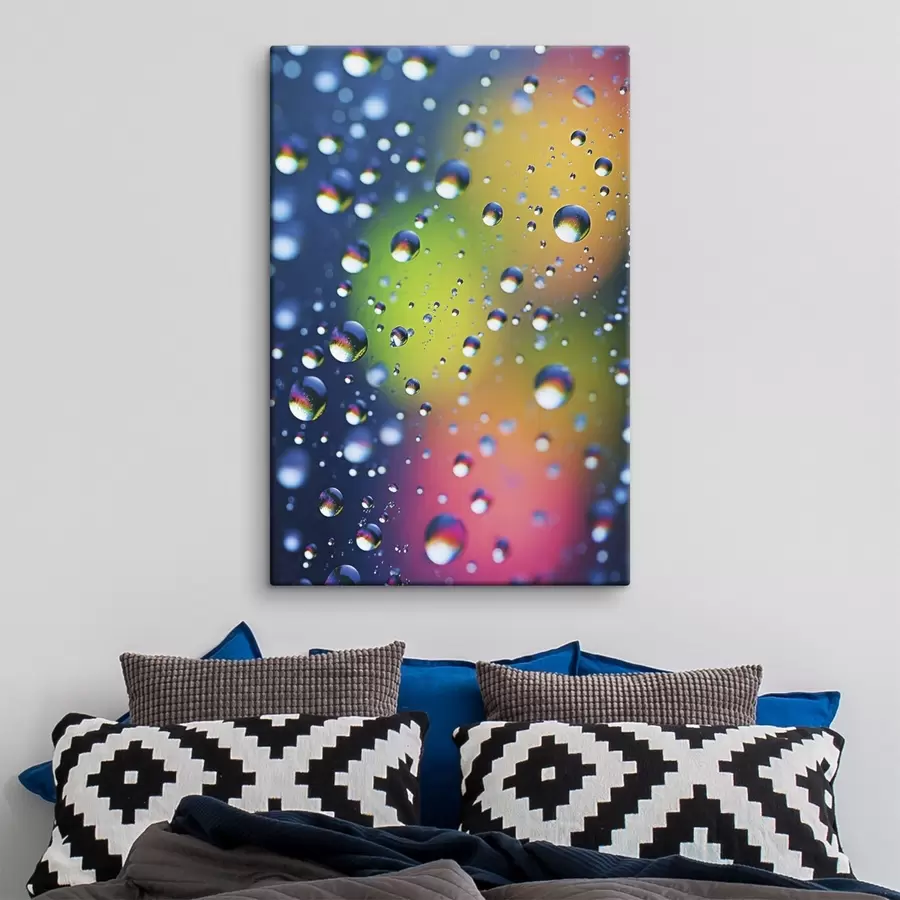 Obraz Barevné odrazy v kapkách vody Č. s45522