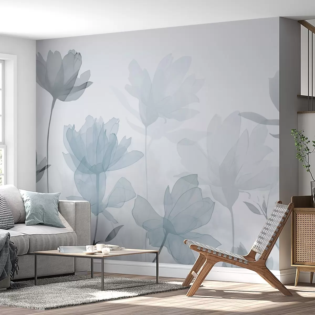 Fototapet Siluety květin w04489v1