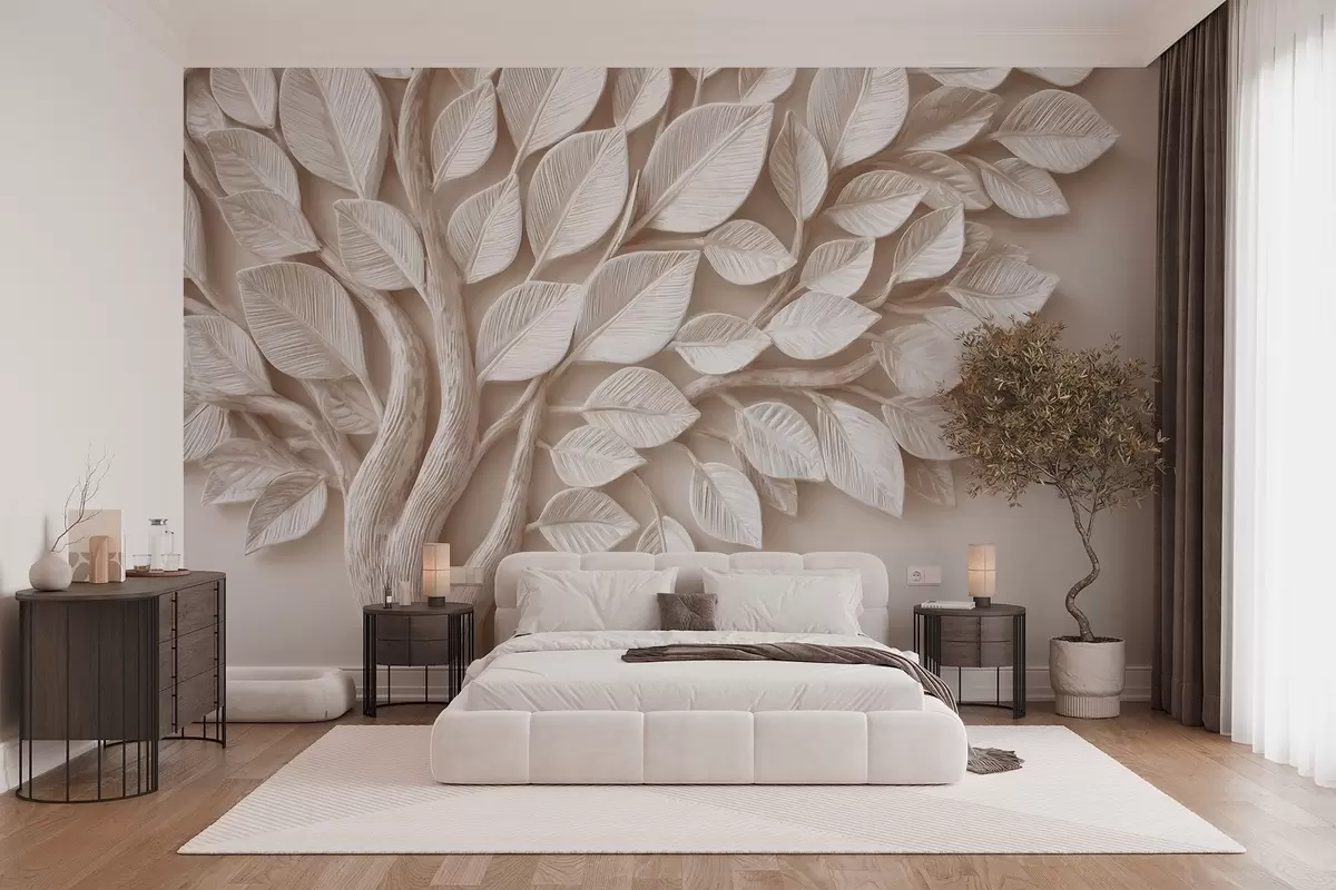 Fototapet Reliéfní strom s listy w09359