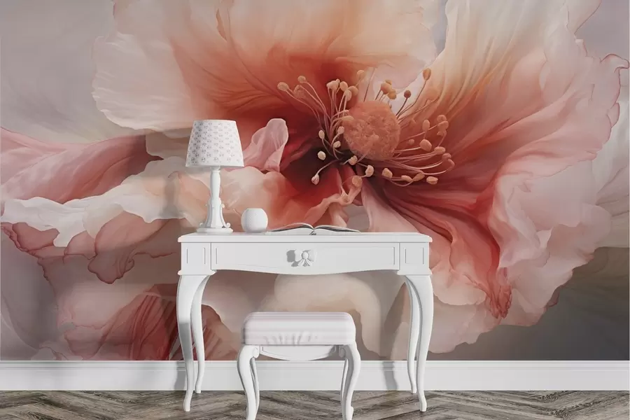 Fototapet Velký květ v červených a růžových tónech w04446v2