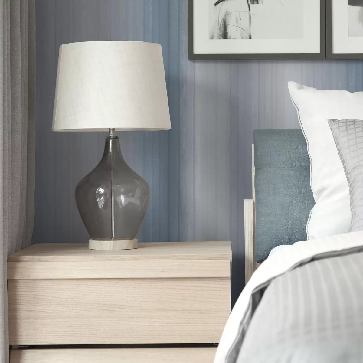 Tapety Jemné modrošedé gradientní pruhy a00506