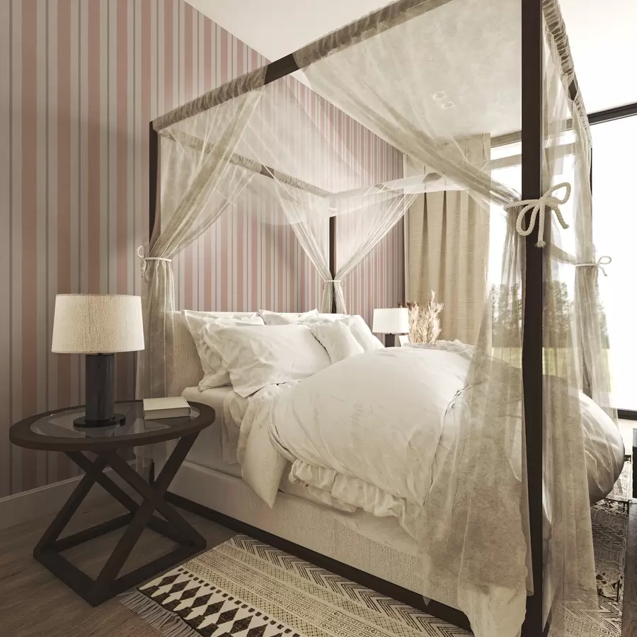 Fototapet Terakotovo-béžové široké pruhy s šedavým akcentem a00513