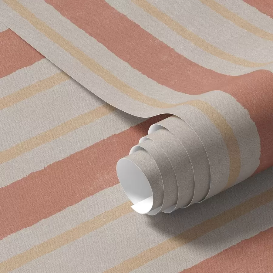 Fototapet Široké pruhy v terakotovo-béžových tónech a00514