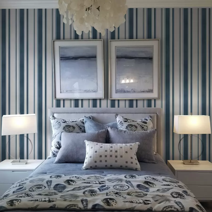 Fototapet Kombinace tyrkysových pruhů na bílém pozadí s rytmem a00527