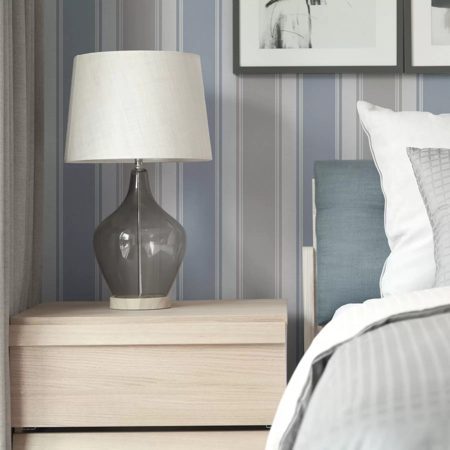 Fototapet Kombinace šedých a modrých širokých pruhů a00557