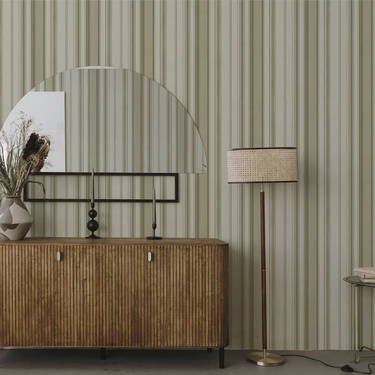 Tapety Krémové pozadí s šedobéžovými svislými pruhy a00564