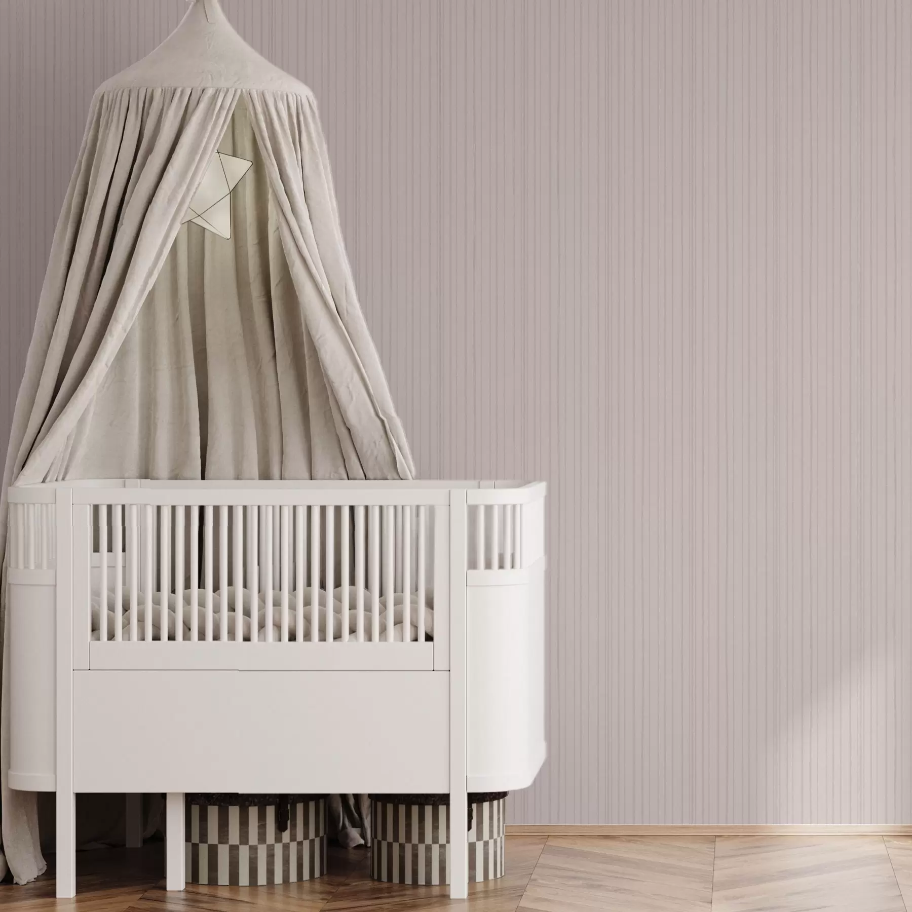 Fototapet Světle růžové svislé pruhy v jemném stylu a00567