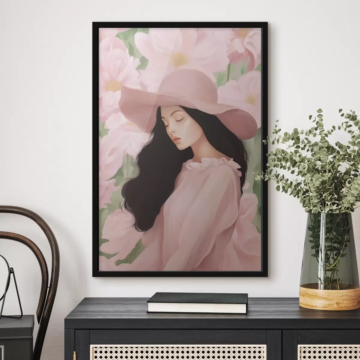 Poster Dívka v klobouku f45677