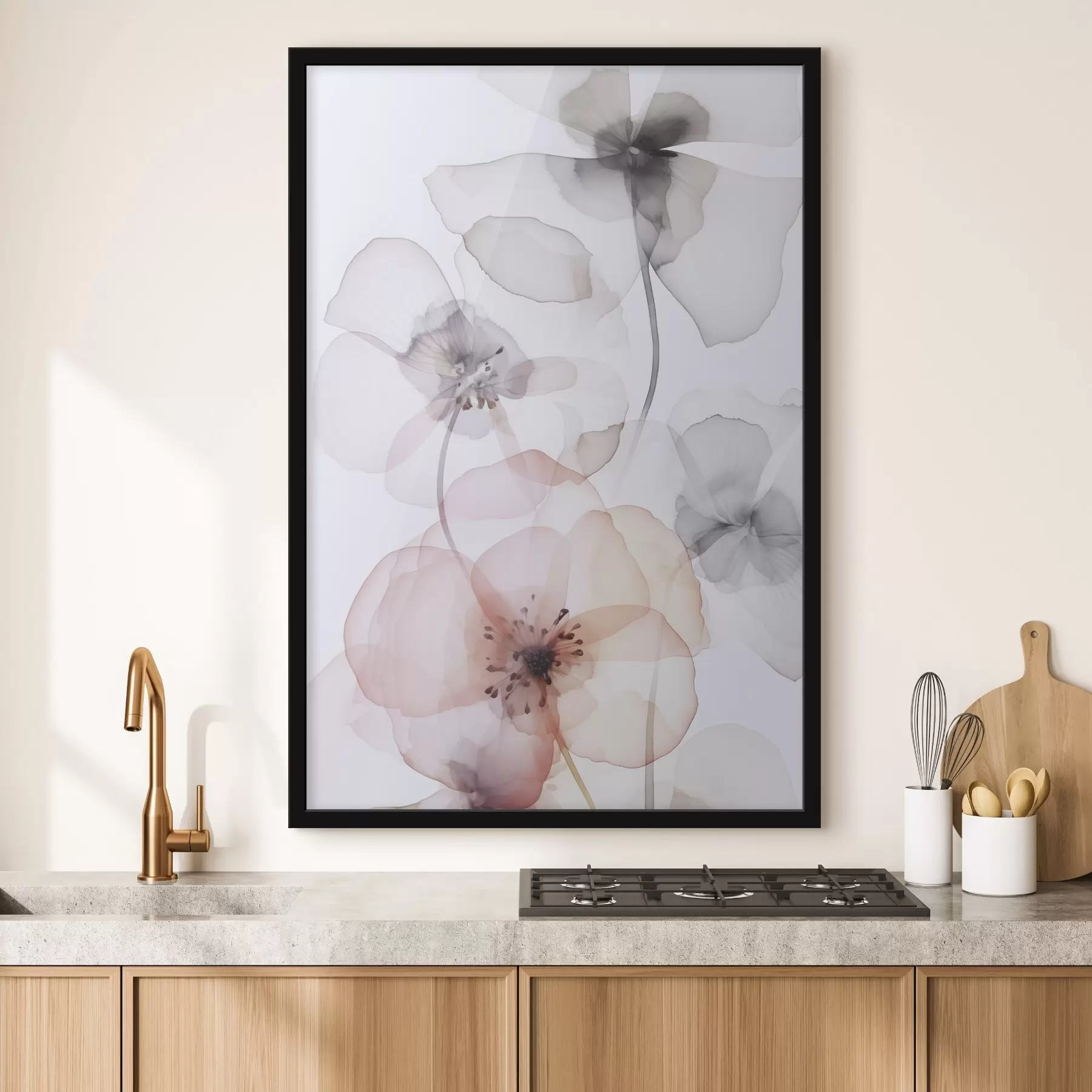 Fototapet Květiny imitace akvarelu f45681