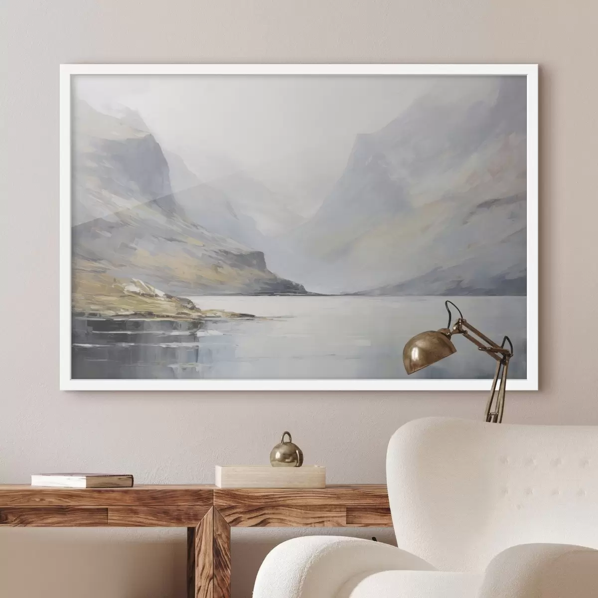 Poster Zátoka v blízkosti hor f45687