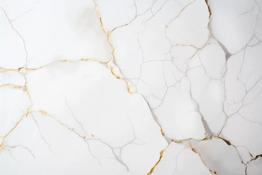 Fototapet Imitace mramoru s jemnými prasklinami a žlutými žilkami w09390