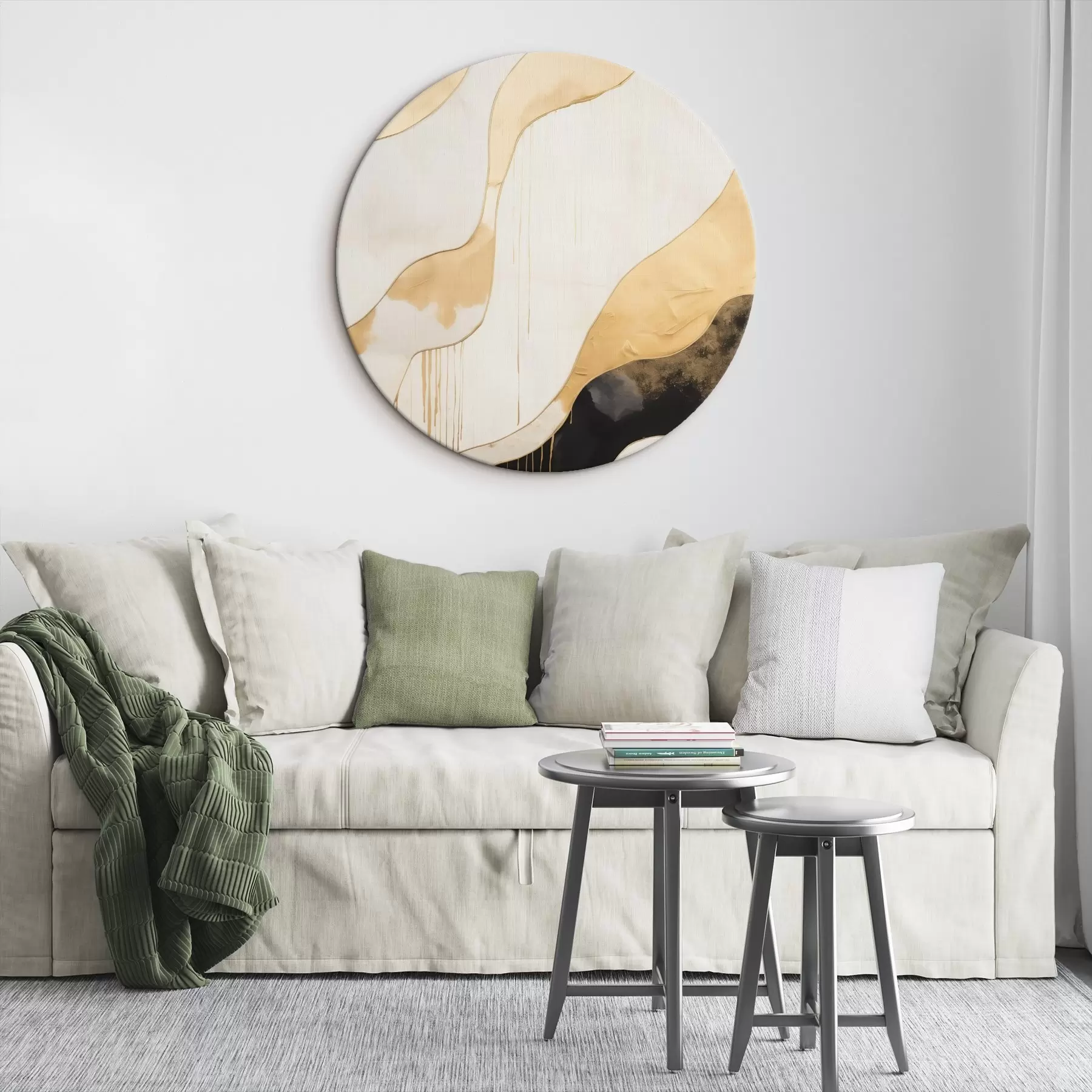 Obraz Abstraktní oranžové a černé vlnovky Č. r45694