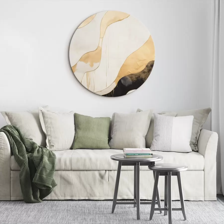 Obraz Abstraktní oranžové a černé vlnovky Č. r45694