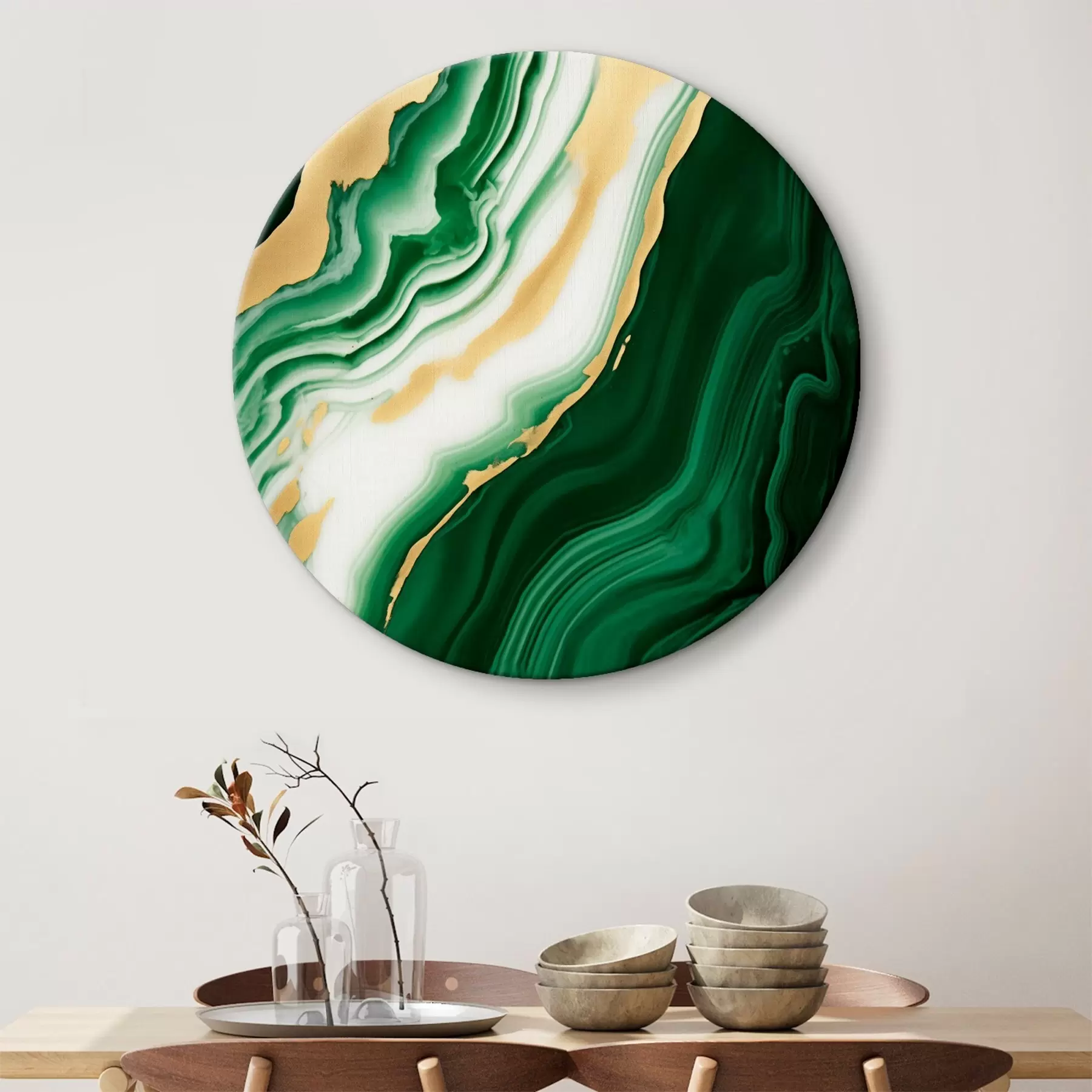 Obraz Zeleno-bílo-žluté mramorové textury Č. r45695