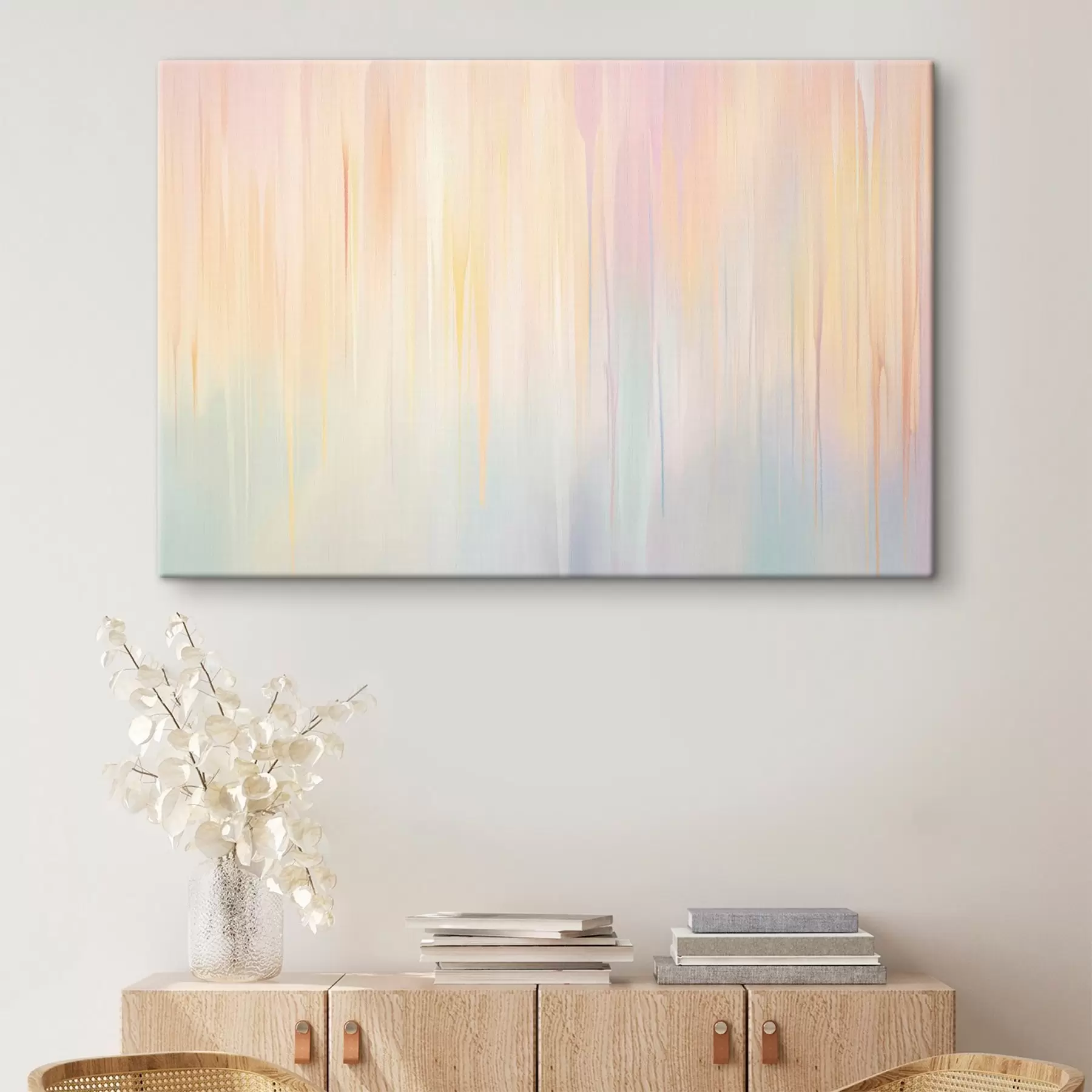 Obraz Abstraktní svislé pruhy v pastelových odstínech Č. s45508
