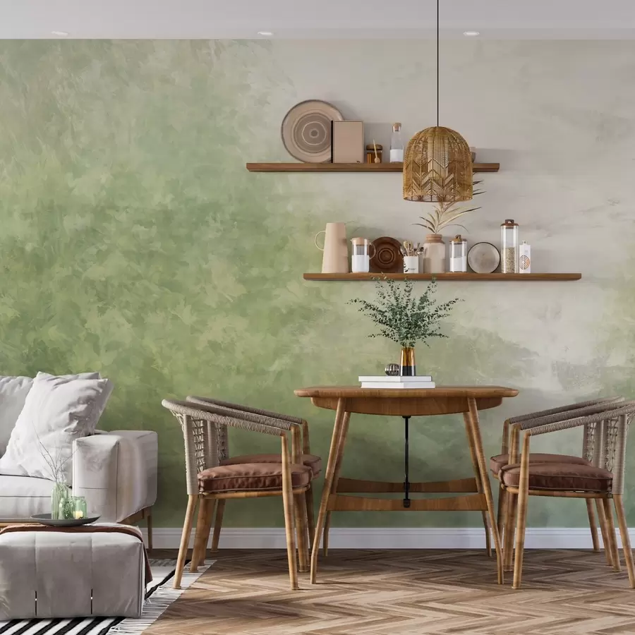 Fototapet  Imitace listů na betonové zdi w04468