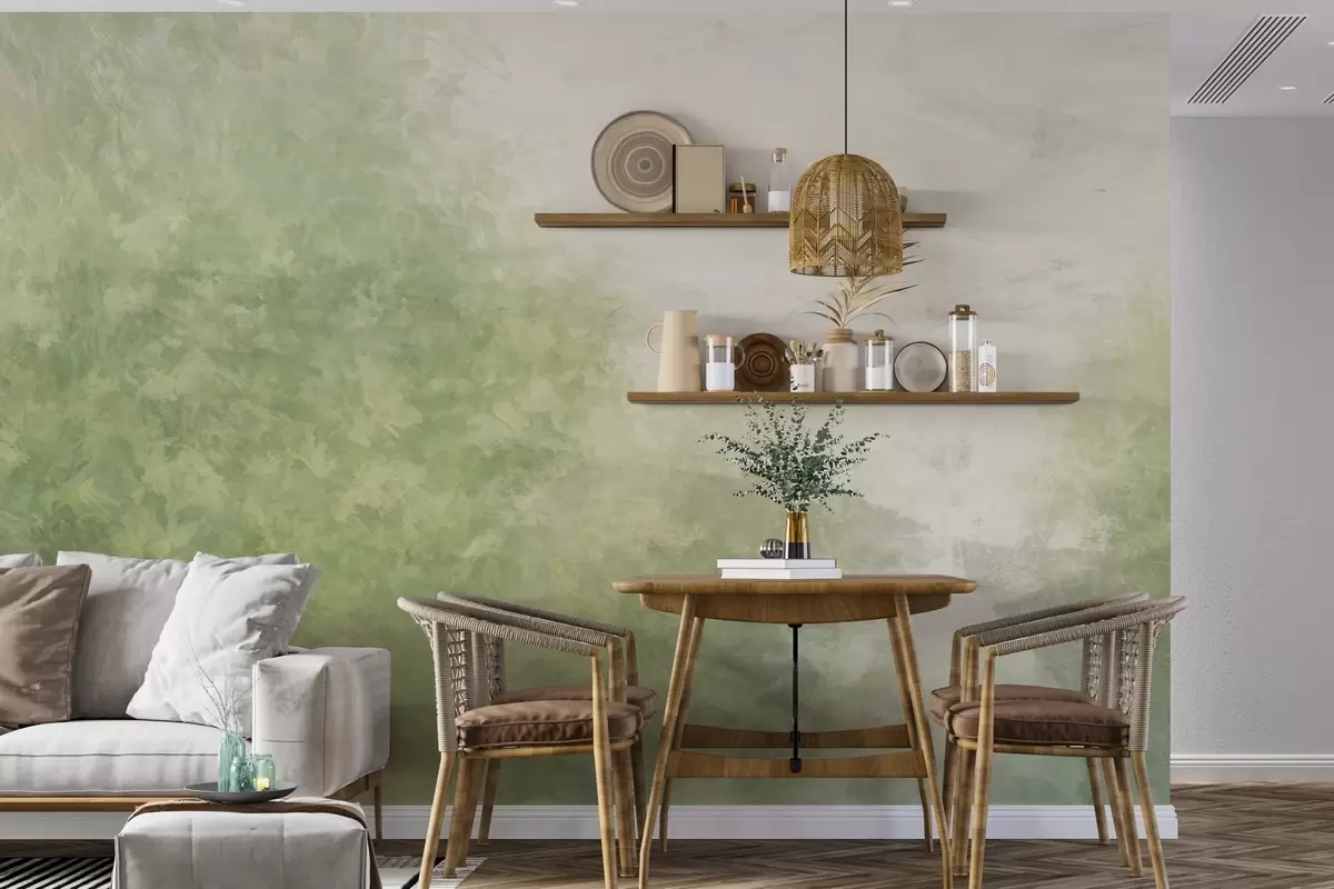 Fototapet  Imitace listů na betonové zdi w04468