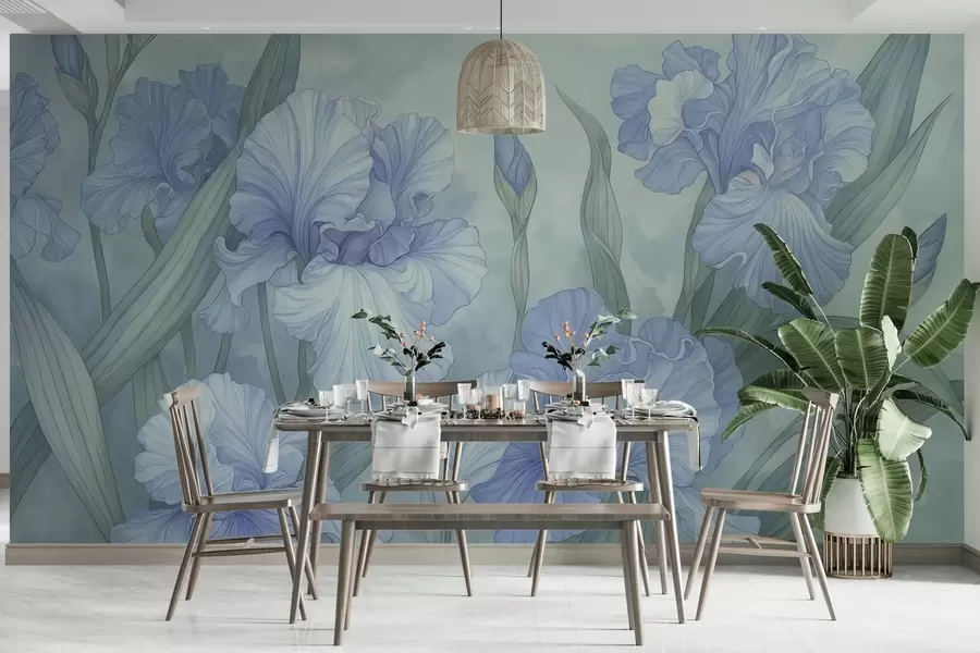 Fototapet Ilustrované kosatce w04469