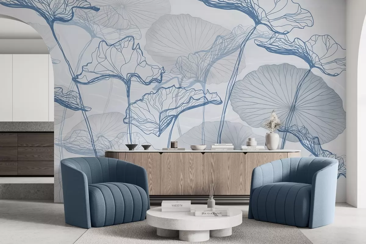 Fototapet Různé lotosové listy w04471v2