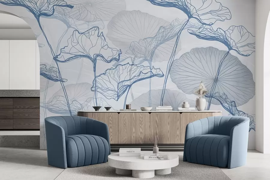 Fototapet Různé lotosové listy w04471v2