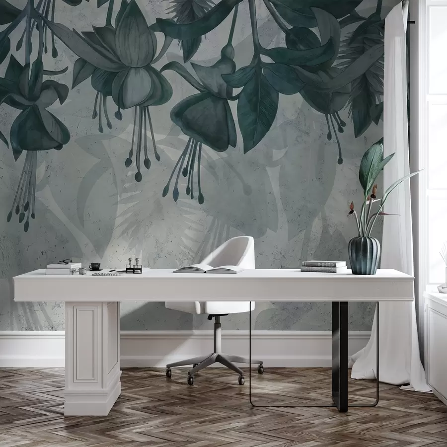 Fototapet Závěsné květiny ve stylu grunge w04472v1